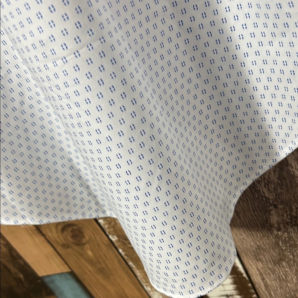 Van Heusen White Geometric Dress Shirt - Picture 12 of 12